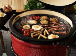 Kamado Joe Halfrond Gietijzeren Grillplaat -Barbecue Serie Winkel kamado joe halfrond gietijzeren grillplaat 2