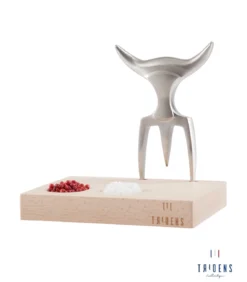 Tridens Brushed Fork In Beechwood Base