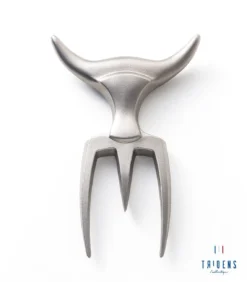 Tridens Brushed Fork In Stainless Steel Holder -Barbecue Serie Winkel tridens brushed fork in stainless steel holder 2